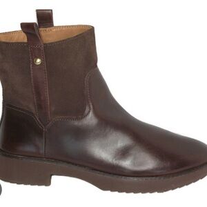 Brown Leather and Suede Ankle Boots